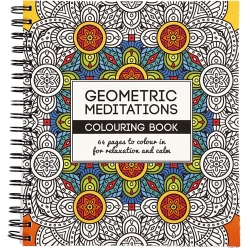 livre de coloriage anti  stress geometric meditations 64p