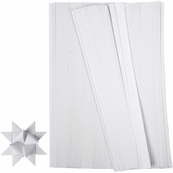 bandes de papier etoiles 45 cm blanc