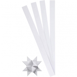 bandes de papier etoiles 65 cm blanc 100 pieces