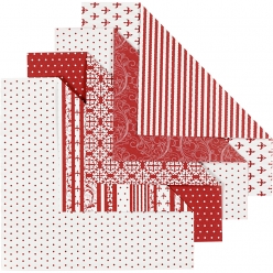 papier origami 15x15 cm 50 feuilles motifs rouge