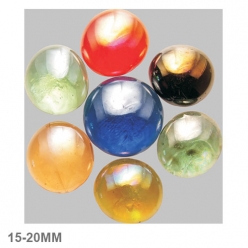 nuggets en verre 15  20mm melange multicolore iridescent