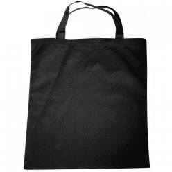 sac en coton noir 38x42 cm