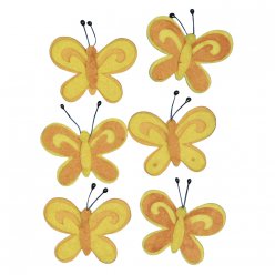 papillon en feutrine 5 cm 6 pieces