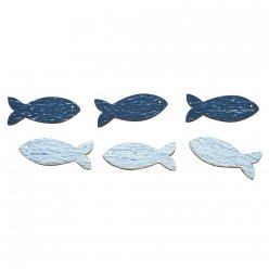 miniatures en bois poissons 35 cm 8 pieces