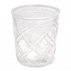 vase en verre grave losanges 135 cm o