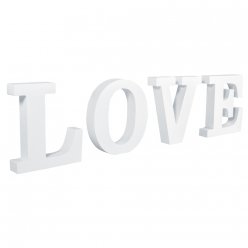 mot love en lettres de 11 cm blanc