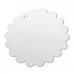 etiquette tags blanc  scallop  label fsc100 26 pieces