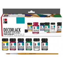 marabu peinture acrylique decorlack set de demarrage 6x15ml