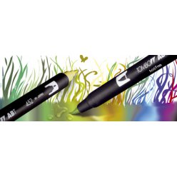 kit de 12 stylos feutres dual brush pen abt primaires