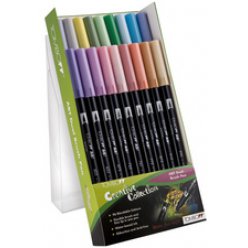 kit de 18 stylos feutres dual brush pen abt pastel