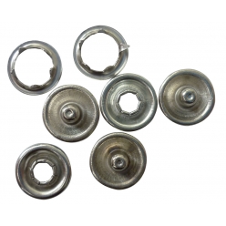 boutons pression argente o 10mm 50 pieces