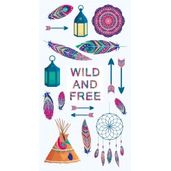 stickers relief puffies wild et free