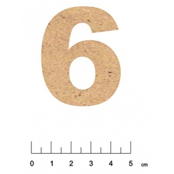 chiffre en bois mdf adhesif 5 cm chiffre 6