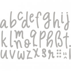 matrice de decoupe freehand alphabet minuscule 25 cm environ