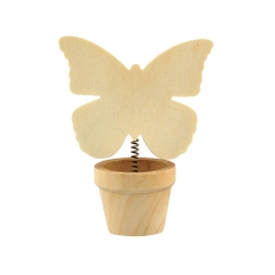 pot de fleur en bois avec pince papillon 75 x 4 x 11 cm