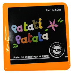 pate polymere a modeler patati patata orange fluo 50 g