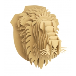 maquette en carton a assembler trophee lion 25 x 32 x 24 cm