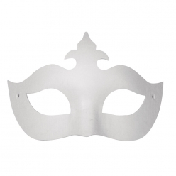 masque en papier mache avec couronne