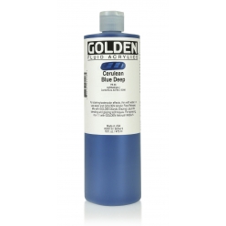peinture acrylic fluids golden 473 ml bleu ceruleum fonce s9