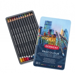 crayons de couleur derwent procolour boite x12