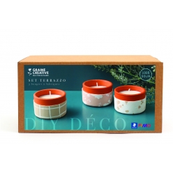 kit fimo home deco 3 bougeoirs 20x10x10cm