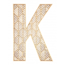 lettre k en bois alphabet geant ajoure 24 cm