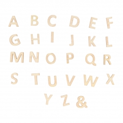 alphabet en bois fin 13 cm de hauteur