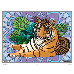 tableau velours a colorier le tigre