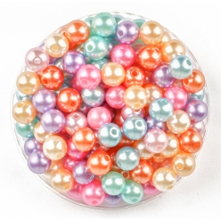 perles pour enfant nacrees rondes pastel 08 cm 10g