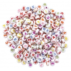 perles rondes alphabet pour enfant 7mm 12 g