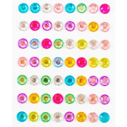 stickers strass ronds cristal 1 cm 50 pieces