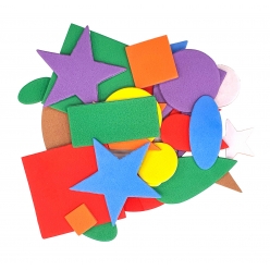 stickers geometriques mousse 25 a 5 cm 70 pieces