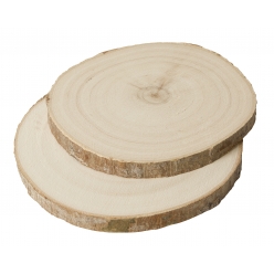 tranches de en bois naturel 12 et 15 cm 2 pieces