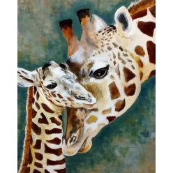 peinture au numero girafes 30 x 40 cm