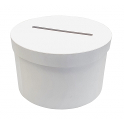 urne ronde carton blanc 245 x 245 x 15 cm