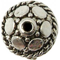 perle metal ronde o 8 mm argente