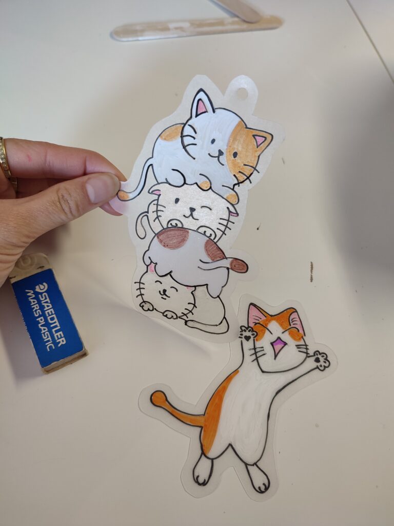 Porte-clés Petit Chat Kawaii en plastique fou