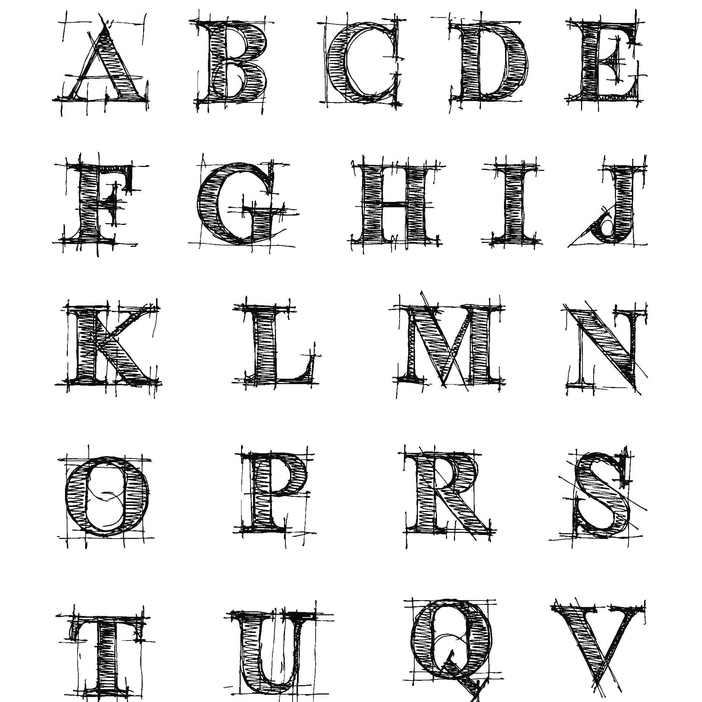 Tampons alphabets