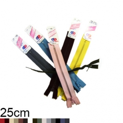 fermeture eclair jupe z12  non separable metallique 4mm  25 cm
