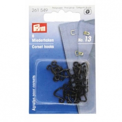 agrafes pour corsets n13 en laiton x 6