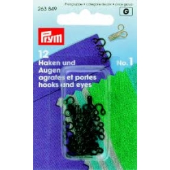 agrafes et portes pour corset en laiton noir x 12