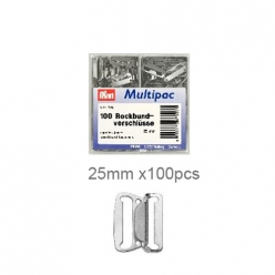 agrafes et barrettes plates pour jupe 25mm x100