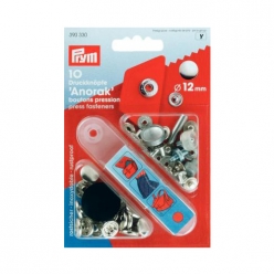 boutons pression anorak argent 12mm x10