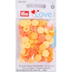 bouton plastique de pression love 12 mm
