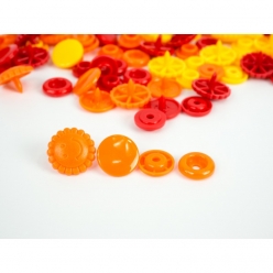 assortiment de 3 coloris de boutons de pression fleurs love 124 mm