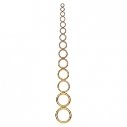 anneaux creux en laiton inoxydable x100 pieces