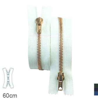 fermeture eclair z17 bouche a bouche 6mm 60 cm