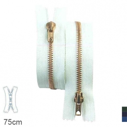 fermeture eclair z17  bouche a bouche 6mm  75 cm