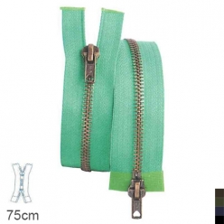 fermeture eclair z18  double curseur separable 6mm  75 cm