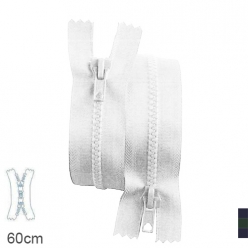 fermeture eclair z60  bouche a bouche moulee 6mm  60 cm